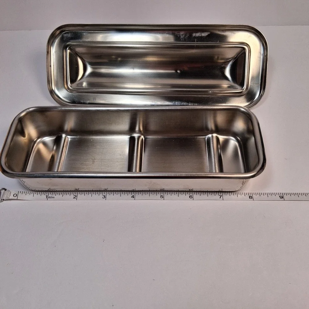 Vtg Vollrath 8283 Stainless Steel Medical Dental Surgical Instrument Tray & Lid